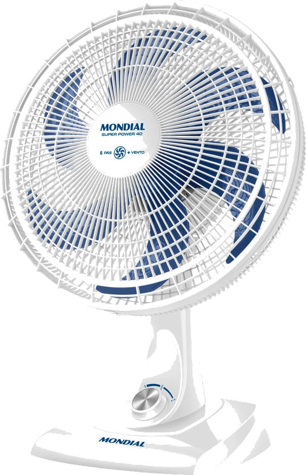 Ventilador Mondial Super Power VSP-40 (40 cm): a própria Mondial publica duas potências para o mesmo modelo